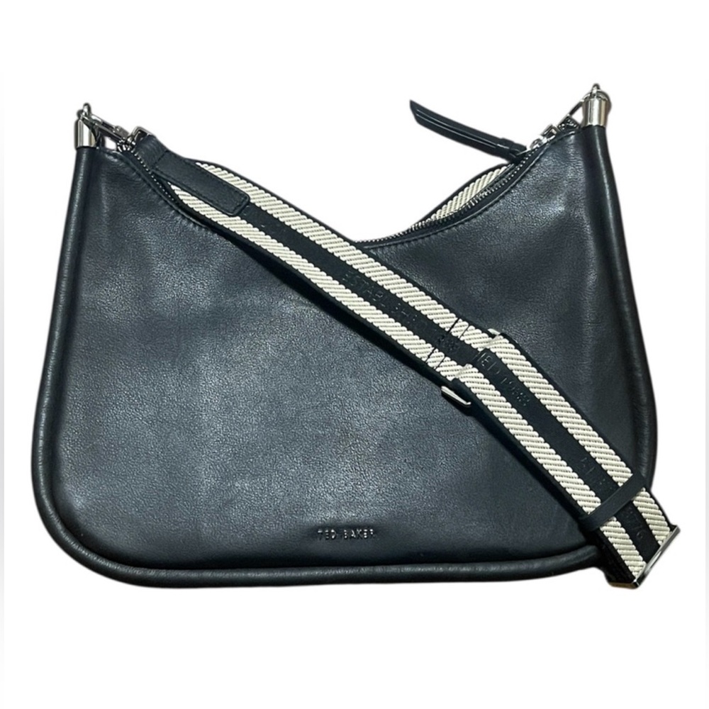 Ted Baker London Neve Black Leather Crossbody Shoulder Bag